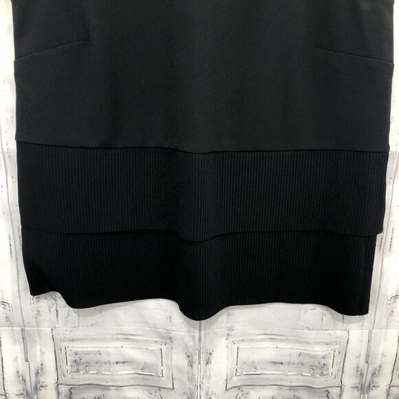Ann Taylor Medium Solid Black Sleeveless Pleated Blouse Round Neck Pullover NWOT - Picture 6 of 8